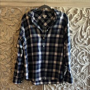 J.Crew Blue Plaid Flannel